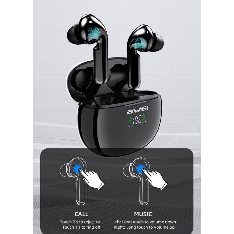 awei T15P 藍牙V5.0 TWS運動LED显示藍牙耳機 帶充電倉