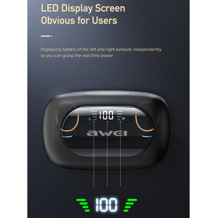 awei TA3 藍牙5.0 ANC主動降噪無線藍牙耳機