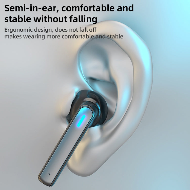 BQ02 TWS 半入耳式觸控藍牙耳機帶充電盒&指示燈，支持高清通話&智能語音助手