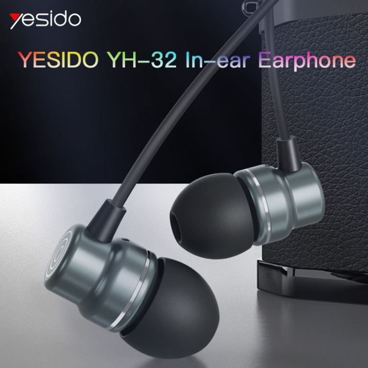 Yesido YH32 3.5mm 入耳式有線耳機，線長：1.2m