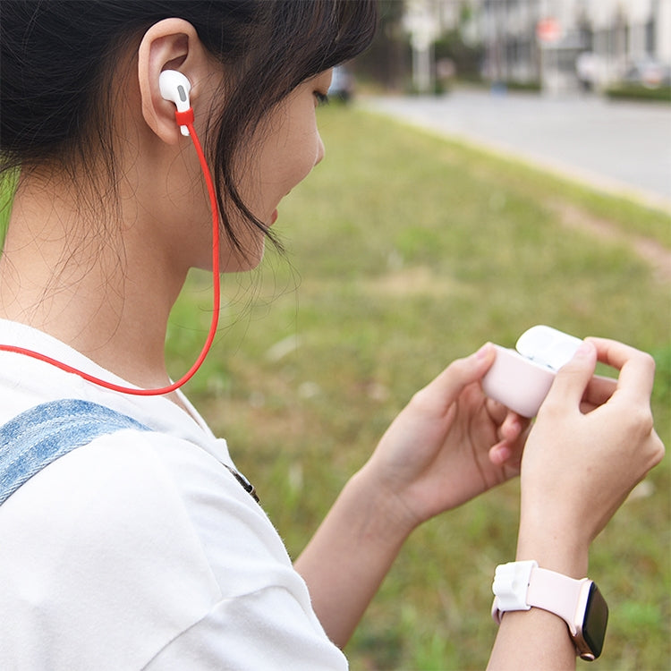 適用於AirPods Pro 3合一 硅膠耳機保護套+耳機掛扣+防丟繩套裝