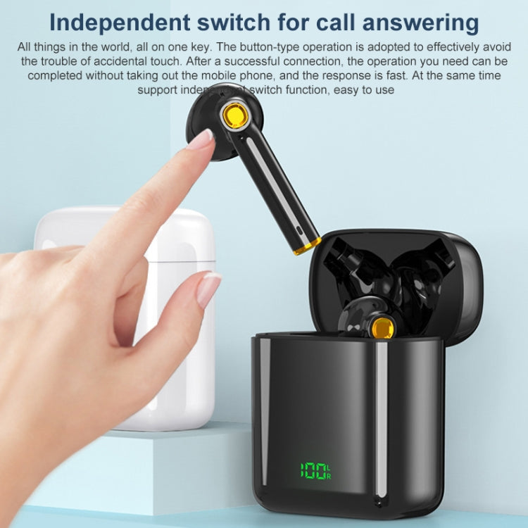 F730 TWS IPX4防水數顯半入耳藍牙耳機