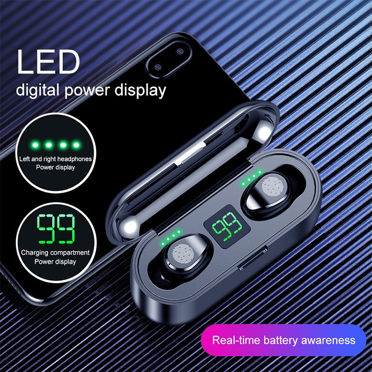 F9 TWS V5.0雙耳真無線藍牙耳機 觸控帶數顯充電倉