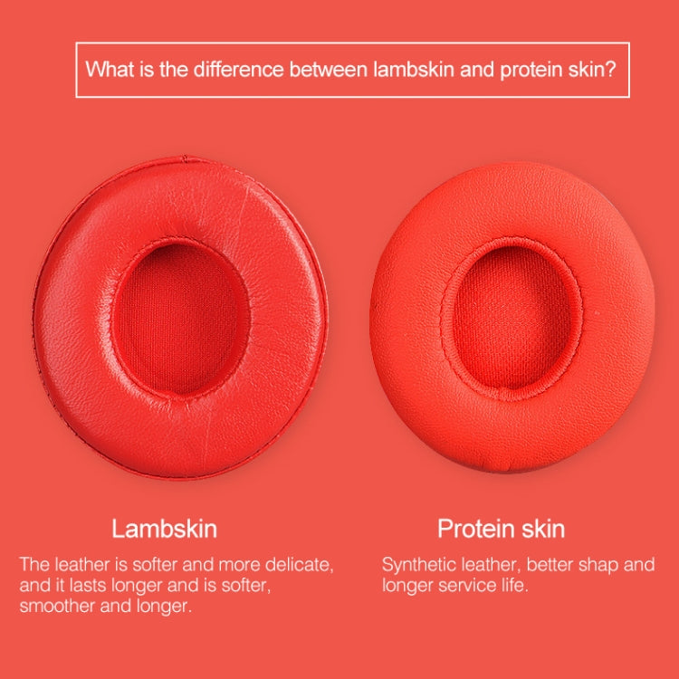 一對賣 適用於魔音 Solo2.0 / Solo3.0耳機小羊皮保護套 有線版