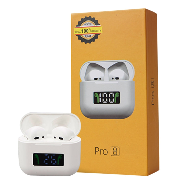Pro 8 入耳式觸控數顯TWS迷你無線藍牙耳機