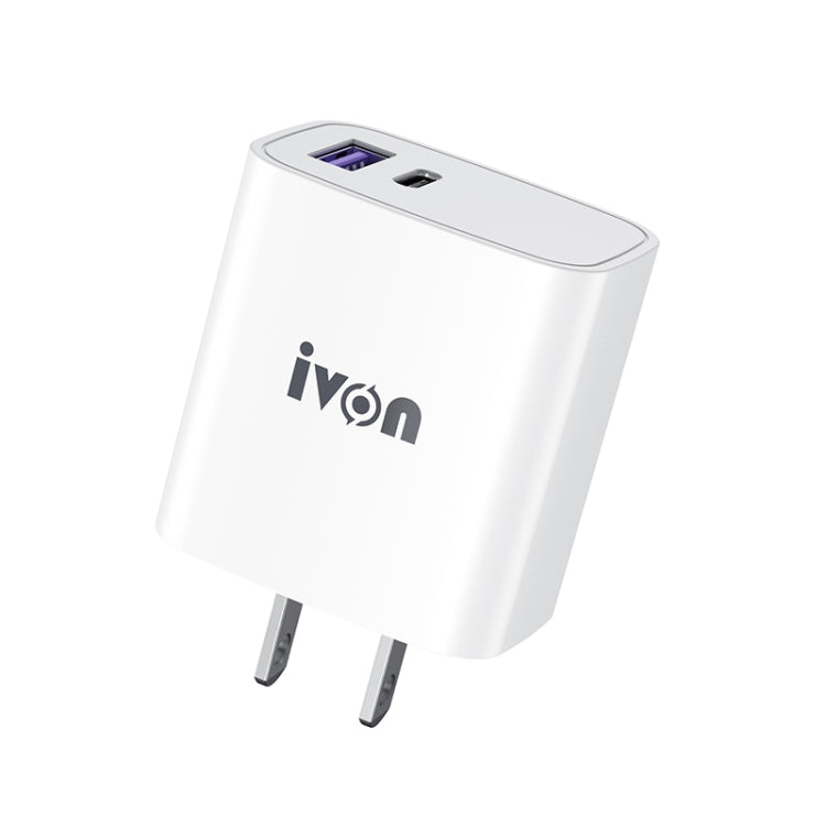 IVON AD52 18W Type-C+USB雙口PD快充