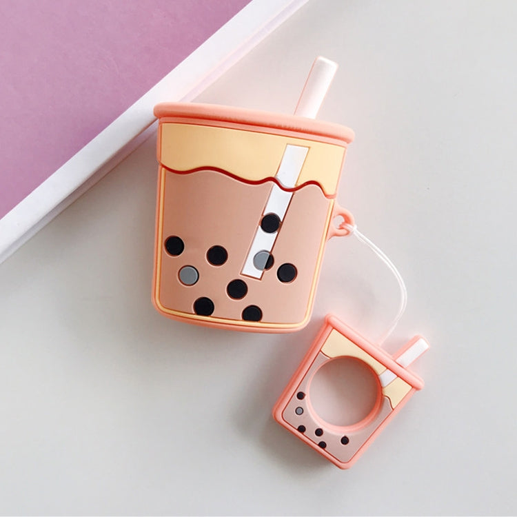 適用於蘋果 AirPods 1 / 2代 無線藍牙耳機珍珠奶茶防摔保護套