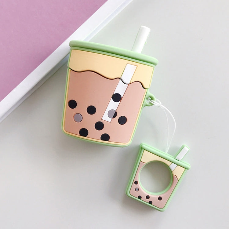 適用於蘋果 AirPods 1 / 2代 無線藍牙耳機珍珠奶茶防摔保護套