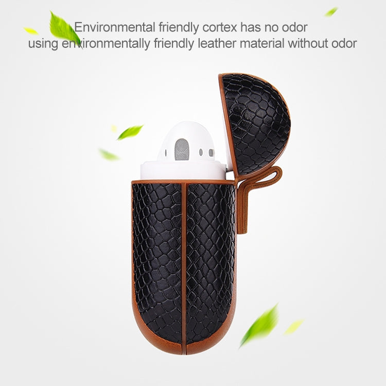 拼色款翻蓋式皮質耳機保護套 適用於蘋果 AirPods1 / 2代通用