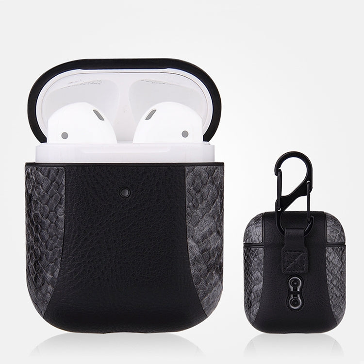 拼色款翻蓋式皮質耳機保護套 適用於蘋果 AirPods1 / 2代通用