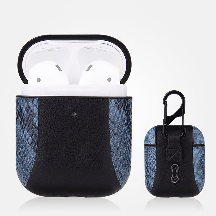 拼色款翻蓋式皮質耳機保護套 適用於蘋果 AirPods1 / 2代通用