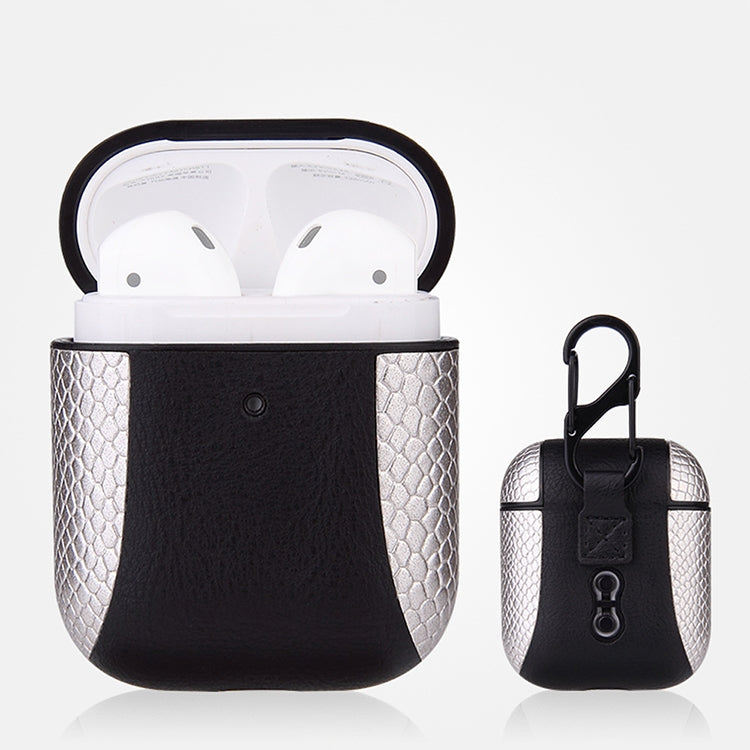 拼色款翻蓋式皮質耳機保護套 適用於蘋果 AirPods1 / 2代通用