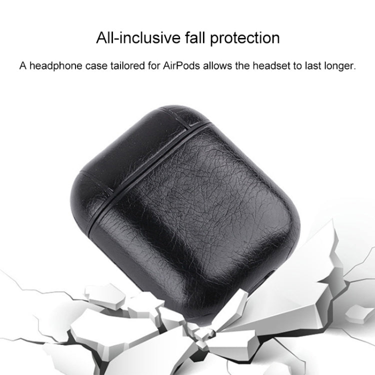 適用於蘋果 AirPods 1 / 2代通用 無線藍牙耳機荔枝紋硅膠防摔保護套