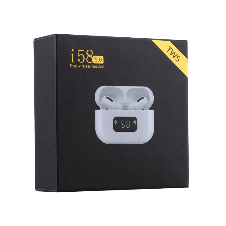i58 TWS 藍牙5.0觸控無線藍牙耳機帶磁吸充電盒&智能數顯 支持Siri 兼容IOS系統設備