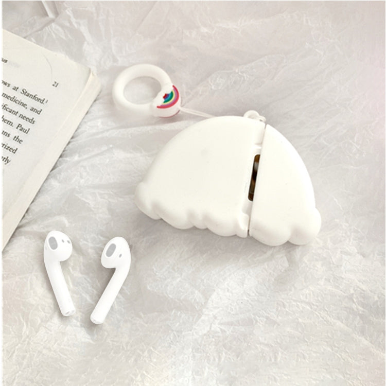 適用於蘋果 AirPods 1/2代 無線藍牙耳機七彩彩虹硅膠防摔保護套