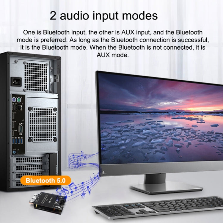 ZK-502T 藍牙功放模塊主板音頻解碼 帶高壓低音調TPA3116D2芯片音頻放大器