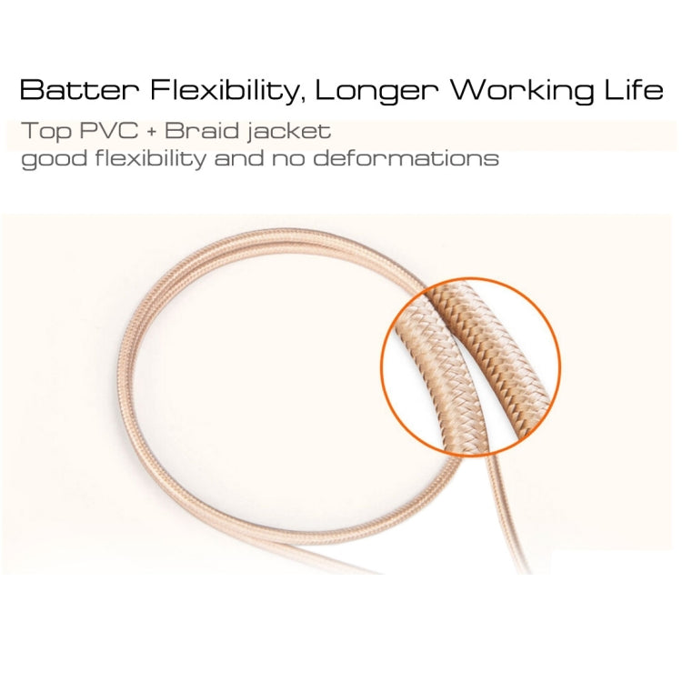 可通3A電流 編織線金屬頭 8 Pin轉USB 充電數據線, 線長: 1米