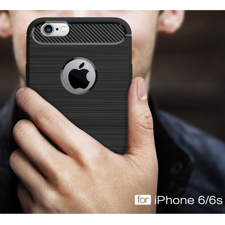 4.7英寸 適用於iPhone 6 & 6s  拉絲紋纖維TPU盔甲保護殼