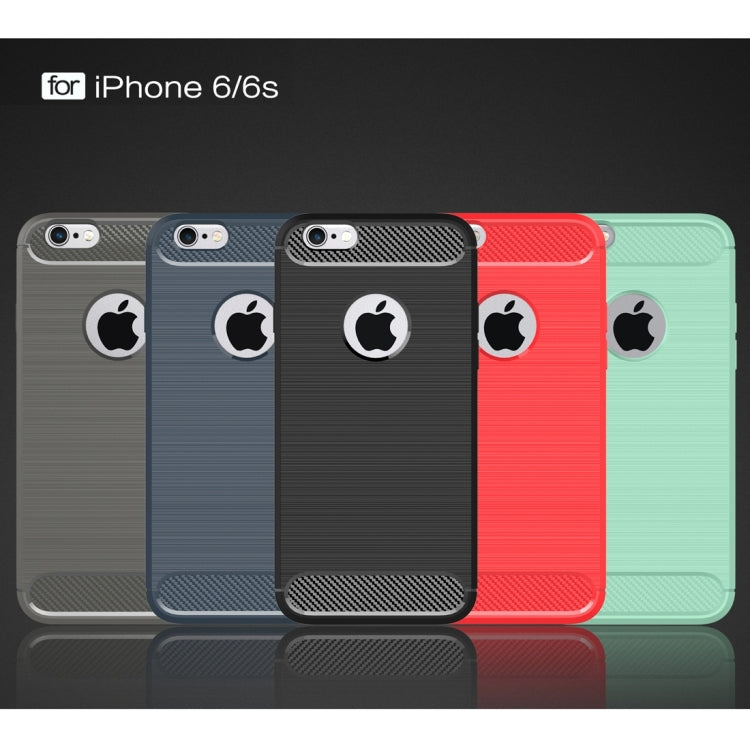 4.7英寸 適用於iPhone 6 & 6s  拉絲紋纖維TPU盔甲保護殼