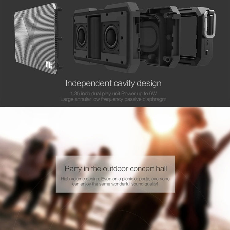 耐爾金NILLKIN X戰將防水戶外藍牙音響 藍牙4.0 帶金屬掛扣/麥克風/AUX音頻線/5200mAh電池/免提通話功能