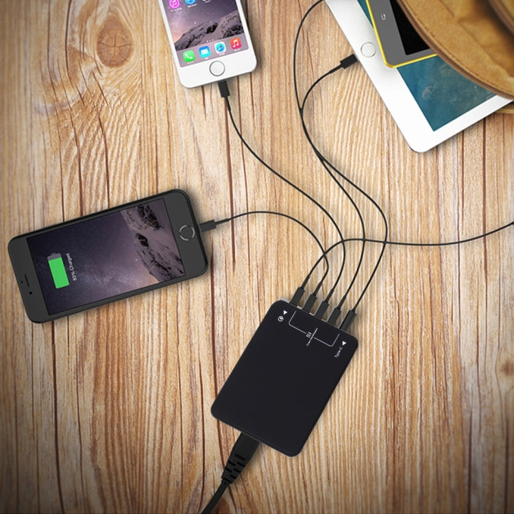 Q8118  1 快充3.0 + 4 智能充USB + 1 USB3.1 Type-C桌面智能充電器