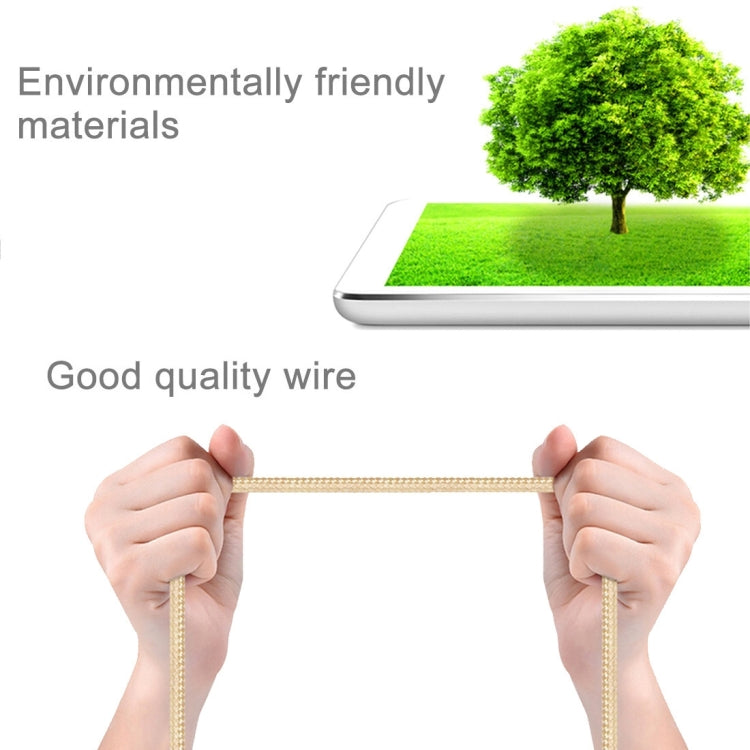 編織線金屬頭 58根銅絲芯 8 Pin 轉 USB2.0 充電/數據線, 線長: 1米