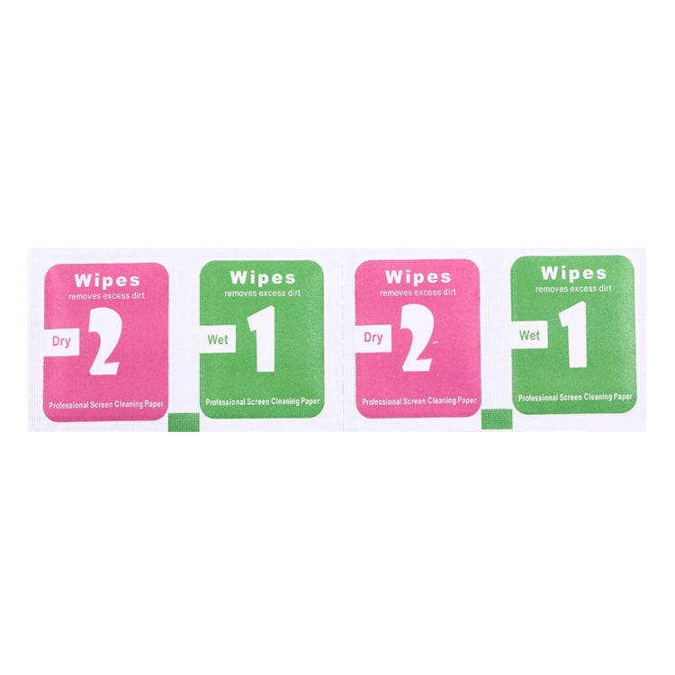 100pcs Dry-Wet Wipes Screen Protectors Accessories Alcohol for Pad Mobile Phone Watch Screen Cleaning Cloth, Size: 3 x 4cm / Piece