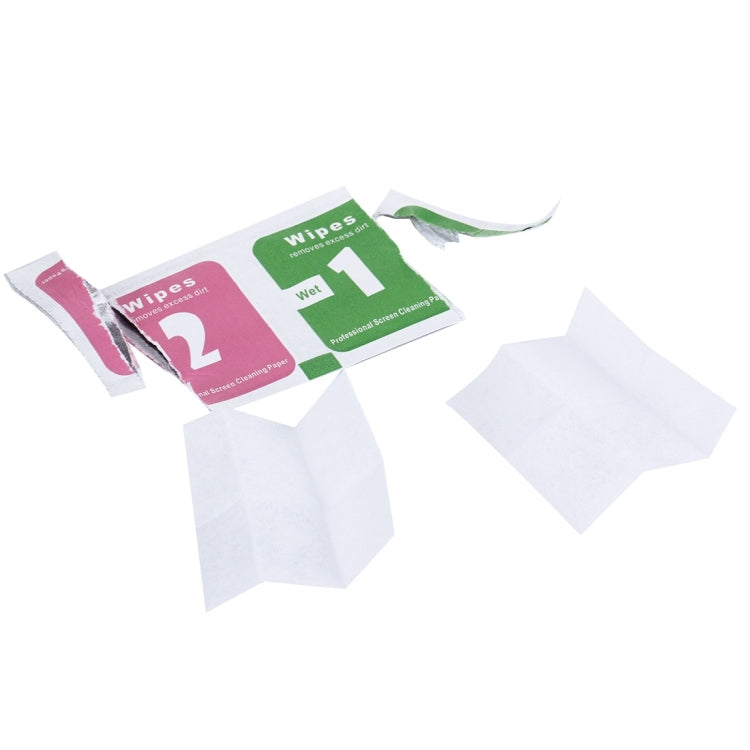 100pcs Dry-Wet Wipes Screen Protectors Accessories Alcohol for Pad Mobile Phone Watch Screen Cleaning Cloth, Size: 3 x 4cm / Piece