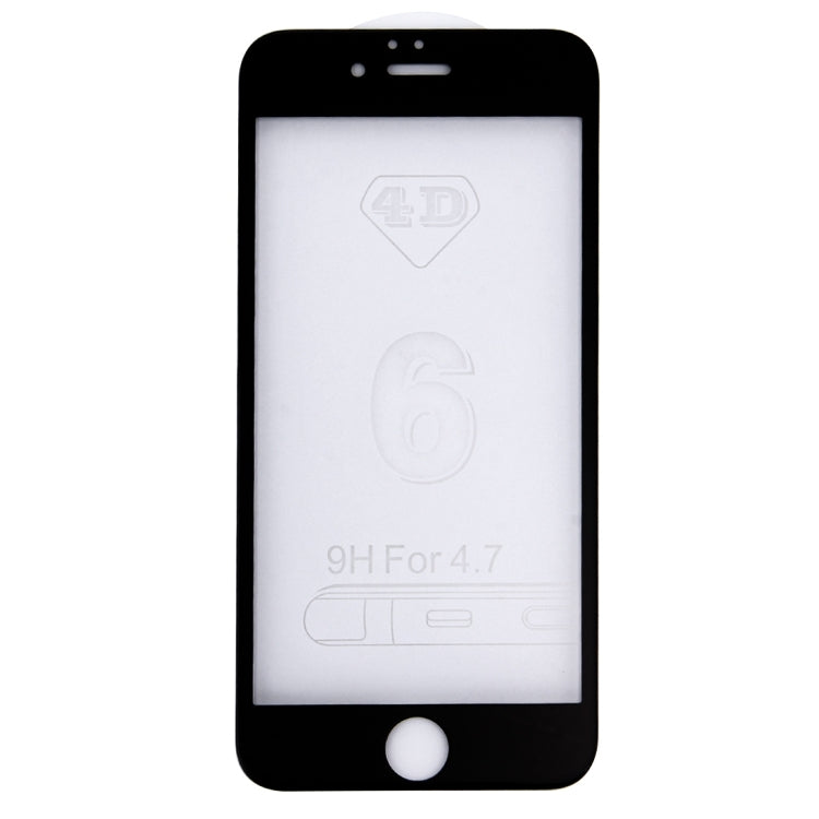 適用於蘋果iPhone 6 & 6s 4.7寸 0.26mm厚度 9H表面硬度 4D弧邊 絲印全屏高清鋼化膜