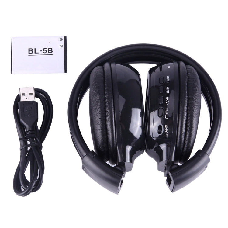 BS-N65 頭戴式可摺疊無線立體聲耳機, 帶LCD屏&TF卡卡槽&LED指示燈&FM功能