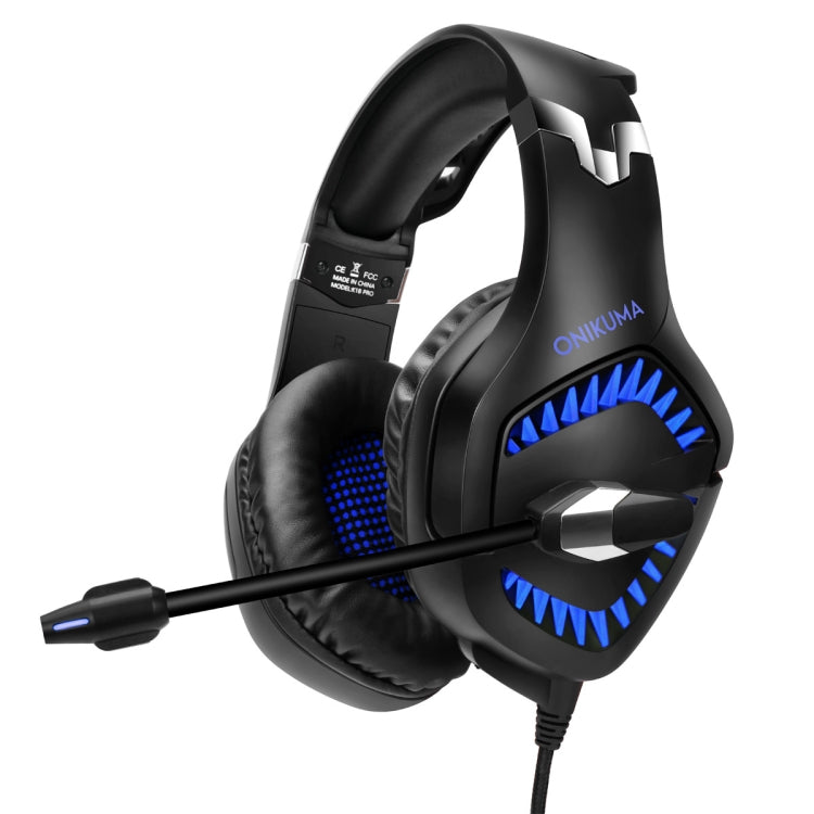 ONIKUMA K1 PRO 頭戴式電腦遊戲耳機酷炫發光重低音耳麥 帶麥克風