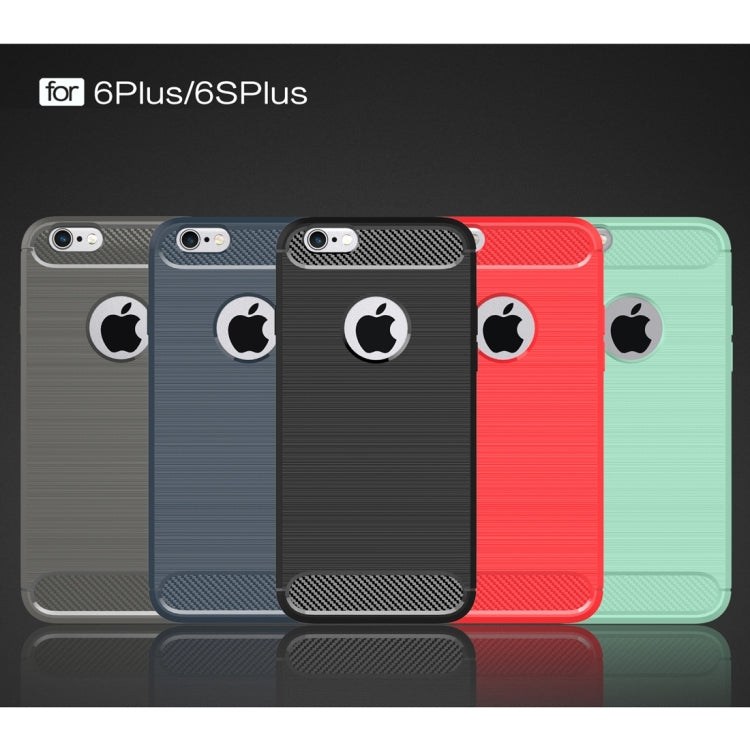5.5英寸 適用於iPhone 6 Plus & 6s Plus 拉絲紋纖維TPU盔甲保護殼