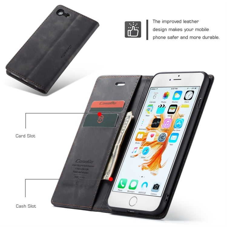 CaseMe-013 適用於iPhone 6 Plus / 6s Plus 多功能復古磨砂左右開皮套，帶支架&卡槽&錢包
