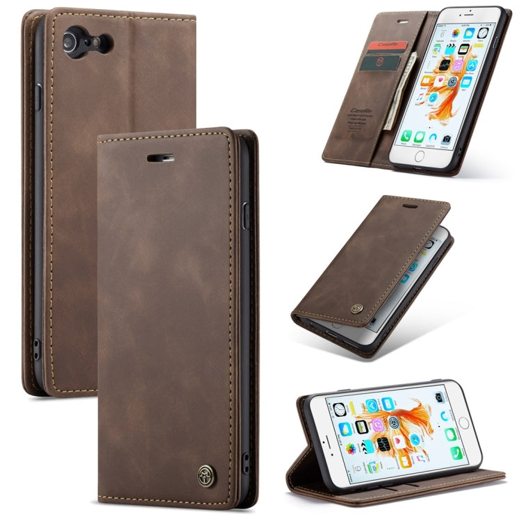 CaseMe-013 適用於iPhone 6 Plus / 6s Plus 多功能復古磨砂左右開皮套，帶支架&卡槽&錢包