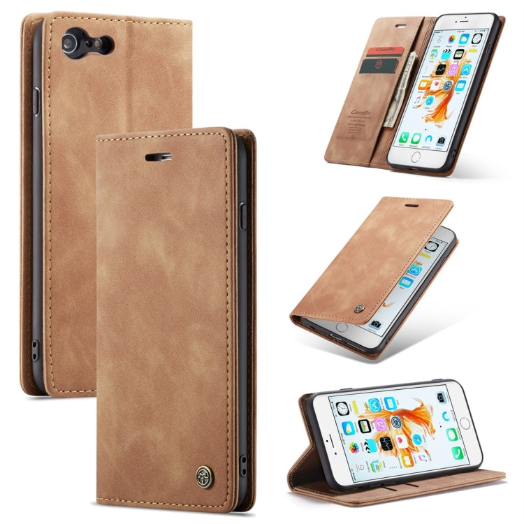 CaseMe-013 適用於iPhone 6 Plus / 6s Plus 多功能復古磨砂左右開皮套，帶支架&卡槽&錢包