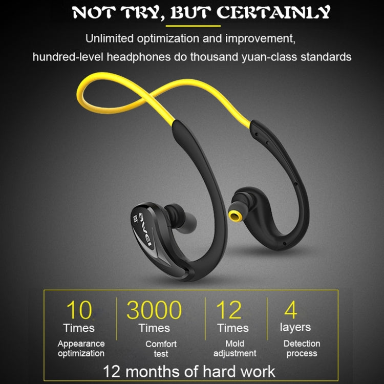 AWEI A880BL 無線運動藍牙立體聲耳機帶麥克風，支持免提通話&NFC功能