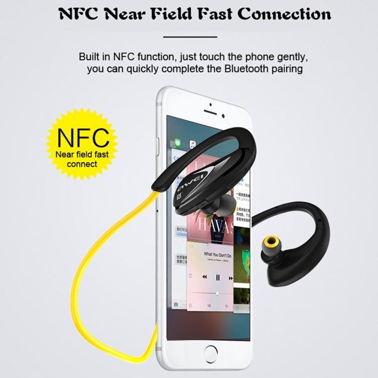 AWEI A880BL 無線運動藍牙立體聲耳機帶麥克風，支持免提通話&NFC功能