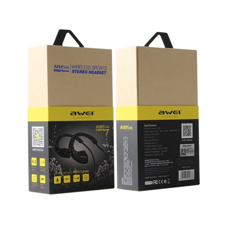 AWEI A885BL 無線運動藍牙立體聲耳機帶麥克風，支持免提通話&NFC功能