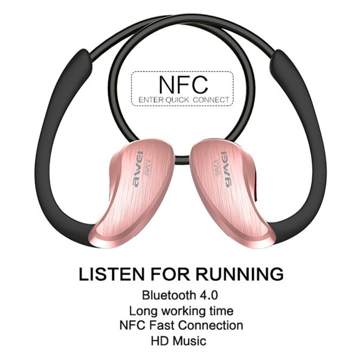 AWEI A885BL 無線運動藍牙立體聲耳機帶麥克風，支持免提通話&NFC功能