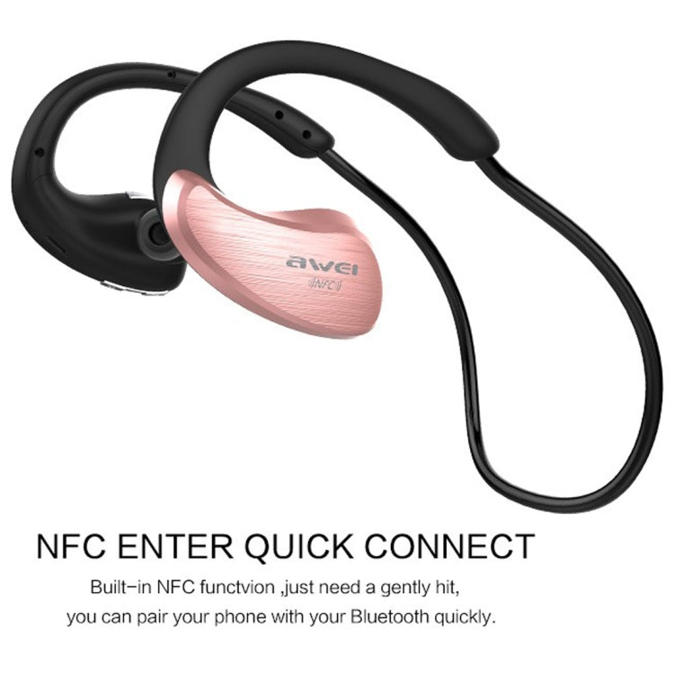 AWEI A885BL 無線運動藍牙立體聲耳機帶麥克風，支持免提通話&NFC功能