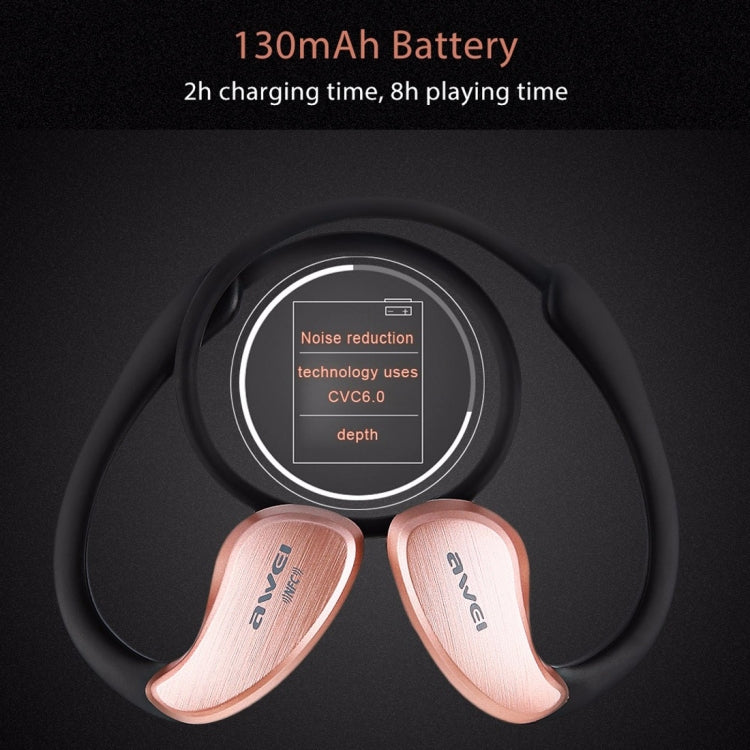 AWEI A885BL 無線運動藍牙立體聲耳機帶麥克風，支持免提通話&NFC功能