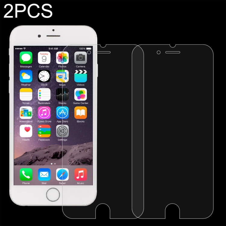 2個裝 適用於蘋果iPhone 8 / 7 / 6 / 6S 0.26mm厚度 9H表面硬度 2.5D弧邊 非全屏鋼化玻璃保護膜