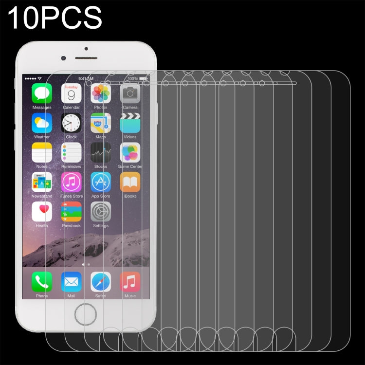 10個裝 適用於蘋果iPhone 8 / 7  0.26mm厚度 9H表面硬度 2.5D弧邊 非全屏鋼化玻璃保護膜