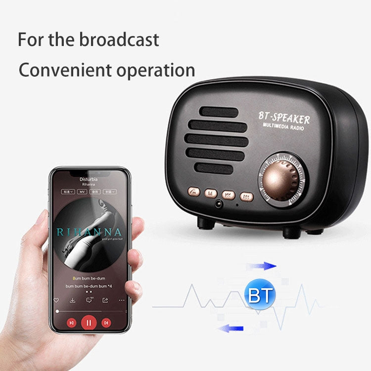 Q108 復古迷你無線藍牙音箱 支持免提通話/TF卡/U盤/FM