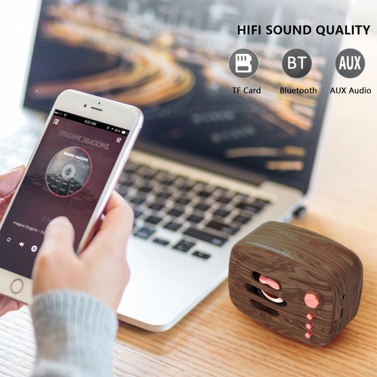B11 藍牙5.0復古無線藍牙音箱，支持免提通話&32GB TF卡&3.5mm音頻插孔