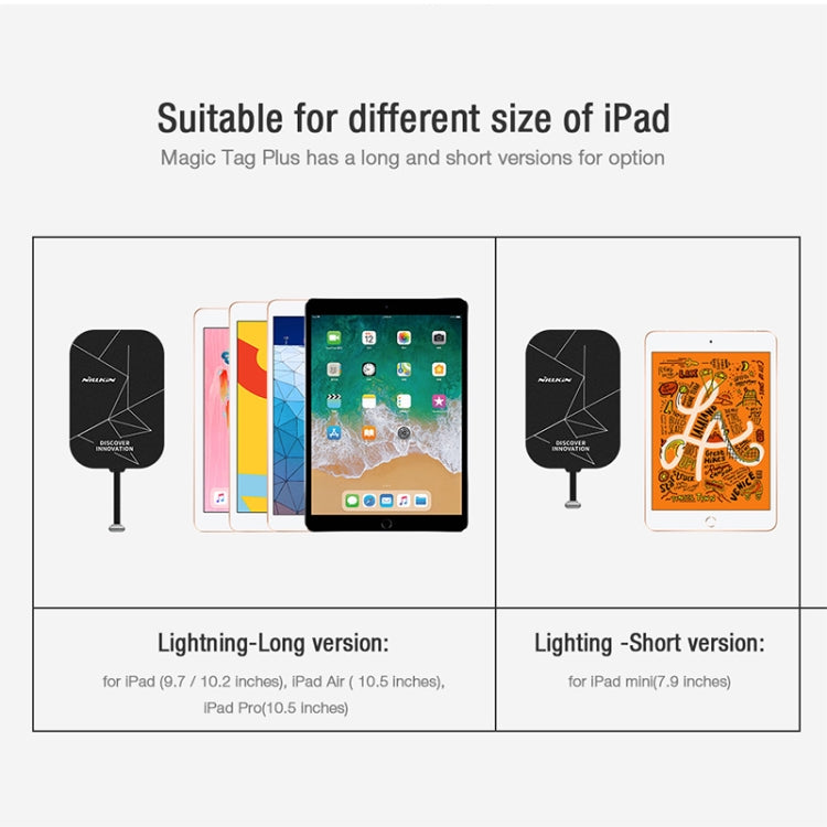 耐爾金NILLKIN NKR01 適用於iPad mini 7.9 inch 短款 能量貼Plus 8 Pin QI無線充電接收端