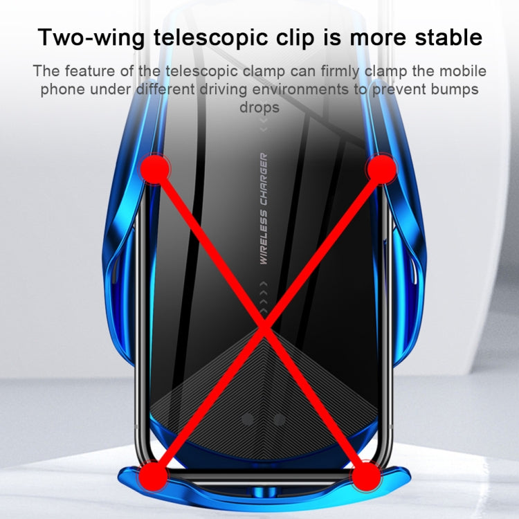 Q2 15W 可萬向旋轉紅外感應磁吸車載無線充電手機支架 帶Micro USB+8 Pin+Type-C磁吸接頭