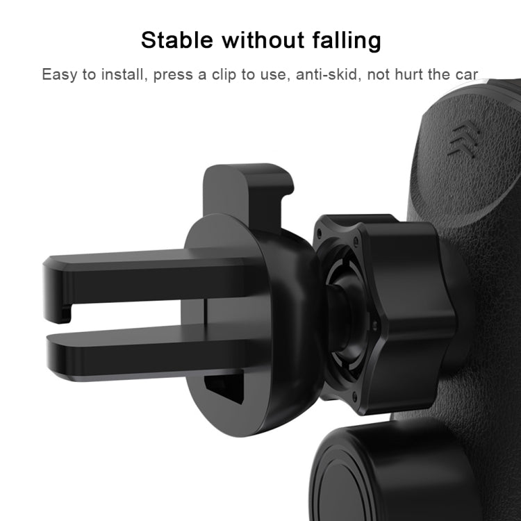 Q2 15W 可萬向旋轉紅外感應磁吸車載無線充電手機支架 帶Micro USB+8 Pin+Type-C磁吸接頭