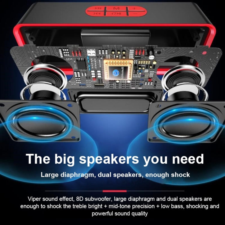 SC211 便攜式低音炮無線藍牙音箱 藍牙5.0 支持TF卡 & U盤 & 3.5mm AUX