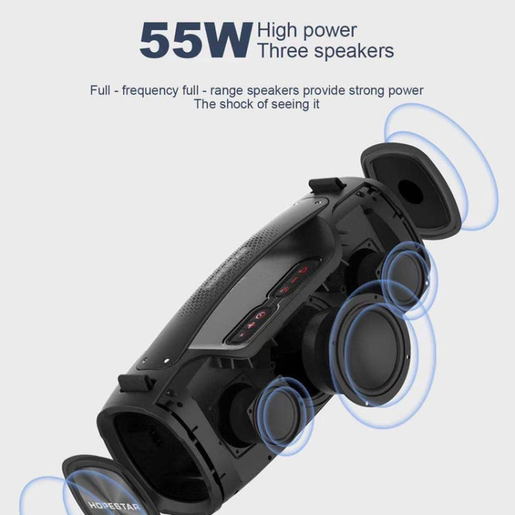 HOPESTAR A6X TWS 便攜式戶外藍牙音箱帶音樂炫彩燈，支持充電寶&免提通話&U盤&TF卡&3.5mm AUX